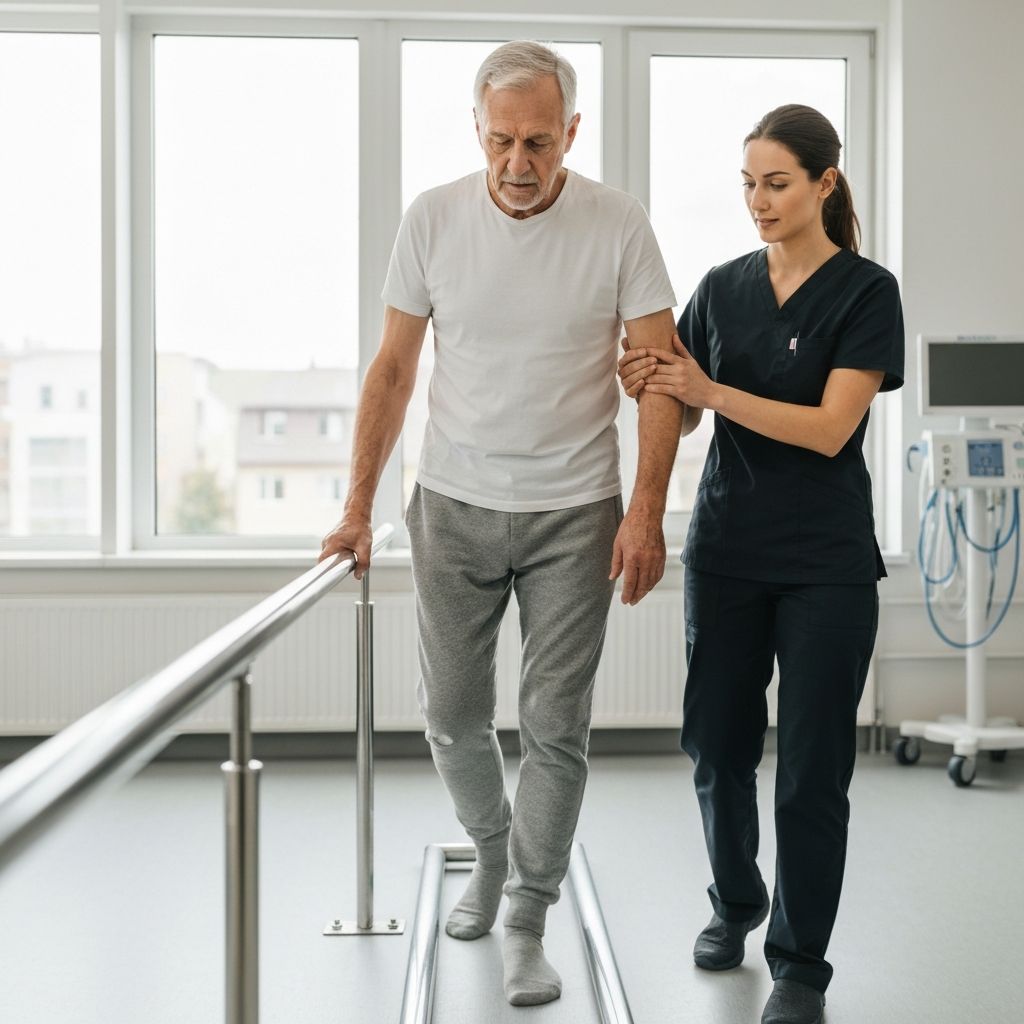 Physiotherapeut bei der Rehabilitation